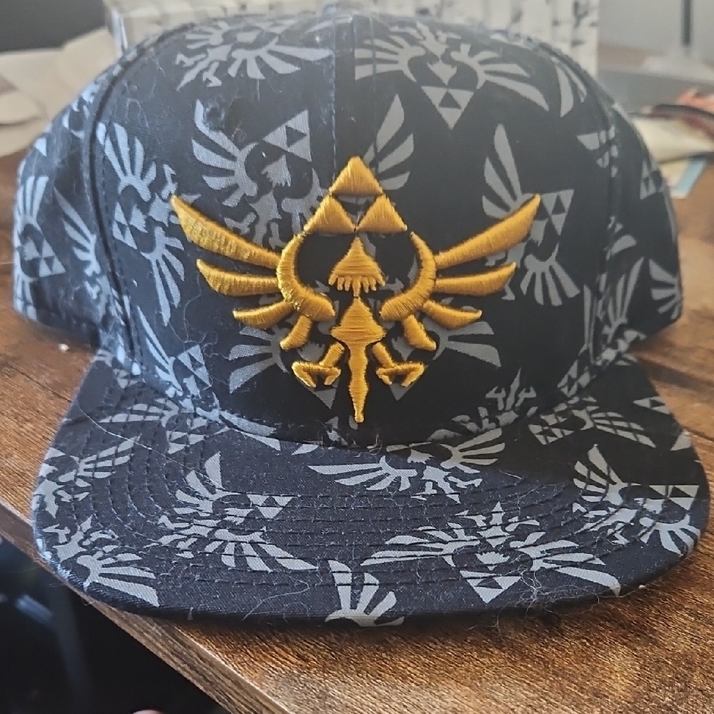 Black and Gold Cap with Emblem